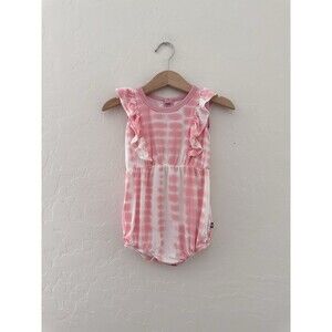 Kyte Baby Girls Romper Pink Tie Dye Outfit Bamboo Size 12-18 Months